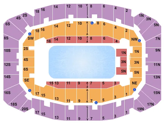 DISNEY ON ICE Seating Map Seating Chart