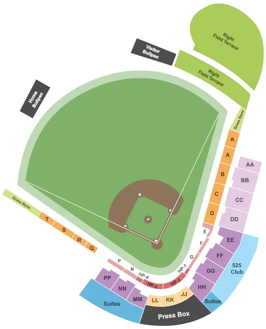 BASEBALL Seating Map Seating Chart