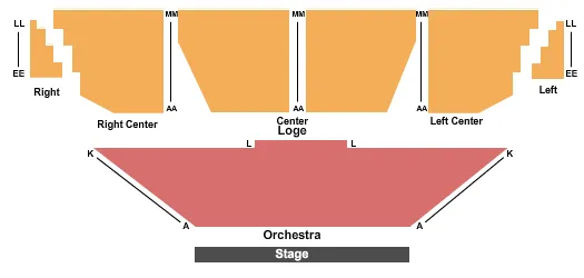 END STAGE Seating Map Seating Chart