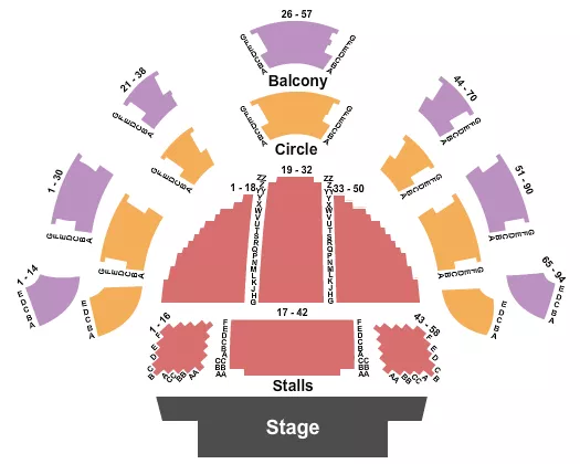 END STAGE Seating Map Seating Chart