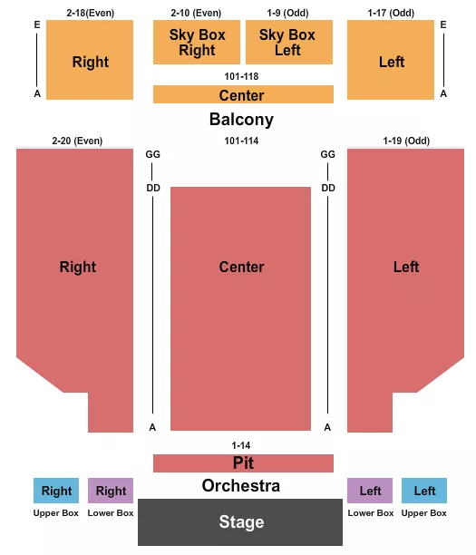 ENDSTAGE 3 Seating Map Seating Chart