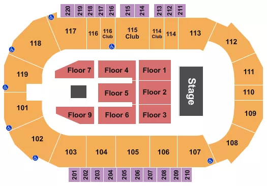 ENDSTAGE 4 Seating Map Seating Chart