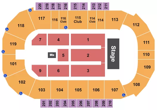 ENDSTAGE 5 Seating Map Seating Chart