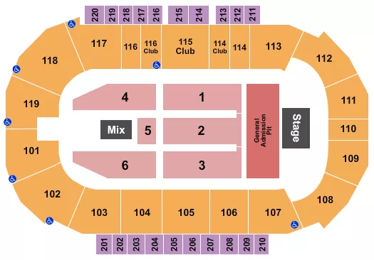 ENDSTAGE GA PIT Seating Map Seating Chart