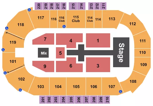 TOBYMAC Seating Map Seating Chart