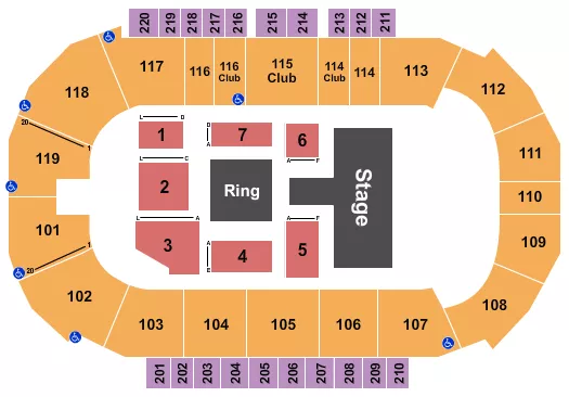 WRESTLING 2 Seating Map Seating Chart