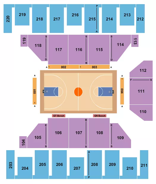 BASKETBALL GLOBETROTTERS Seating Map Seating Chart