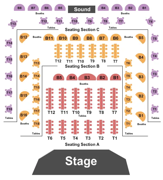 END STAGE Seating Map Seating Chart