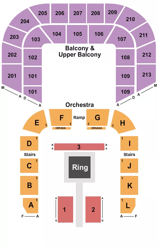 BOXING Seating Map Seating Chart
