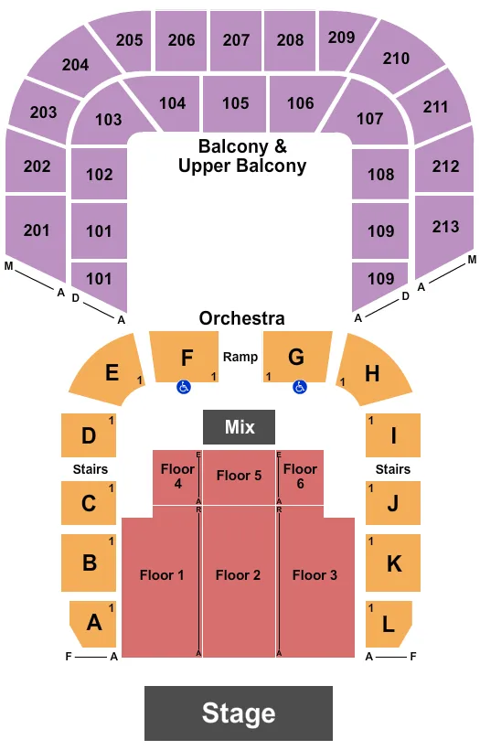 ENDSTAGE 5 Seating Map Seating Chart