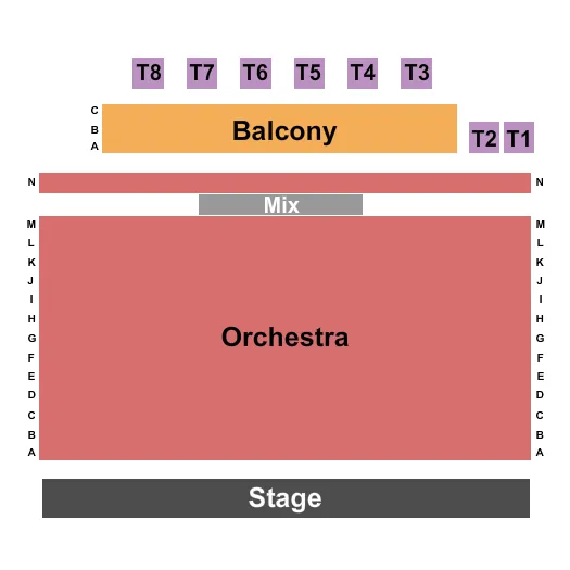 ENDSTAGE Seating Map Seating Chart