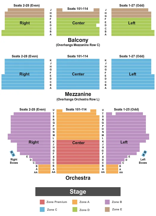 SHUBERT THEATRE NY HELLO DOLLY INTZONE Seating Map Seating Chart