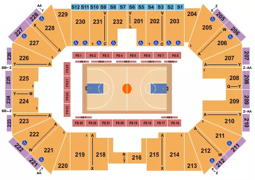 BASKETBALL MAGIC Seating Map Seating Chart