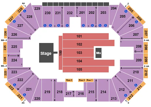 ENDSTAGE 2 Seating Map Seating Chart