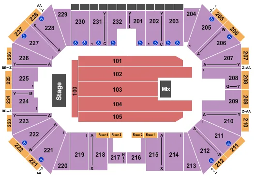 JEFF DUNHAM 2 Seating Map Seating Chart