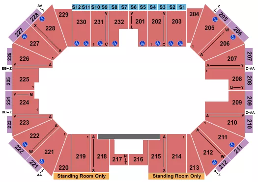 MONSTER TRUCKS Seating Map Seating Chart