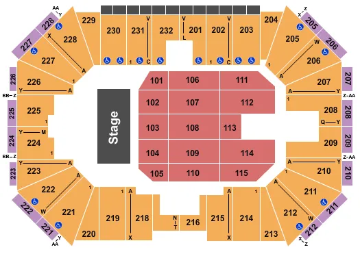 RIVERSIDE EXPERIENCE Seating Map Seating Chart