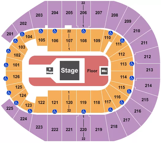 FORREST FRANK Seating Map Seating Chart