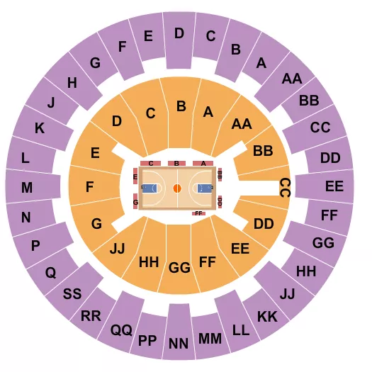 BASKETBALL Seating Map Seating Chart
