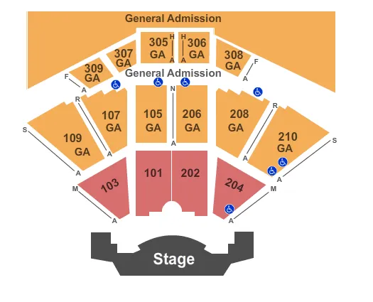 SOLSTICE MUSIC FESTIVAL UPPER GA Seating Map Seating Chart
