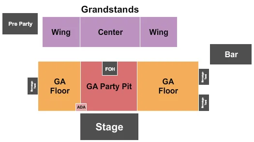 SIOUX EMPIRE FAIR AT WH LYON FAIRGROUNDS JON PARDI Seating Map Seating Chart
