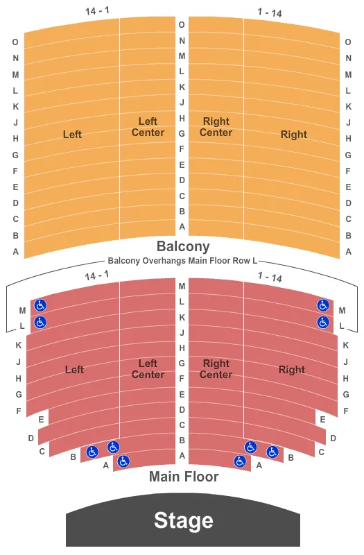 END STAGE Seating Map Seating Chart
