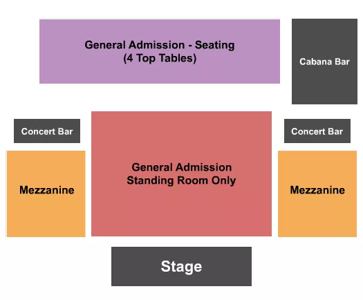 GA MEZZ GA TABLES Seating Map Seating Chart