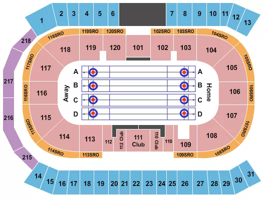 CURLING Seating Map Seating Chart