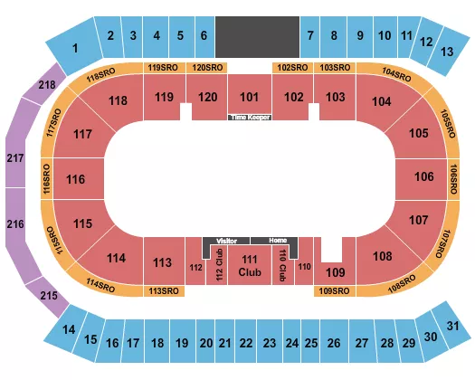 MONSTER TRUCKS Seating Map Seating Chart