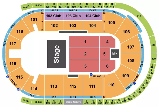 ENDSTAGE 4 Seating Map Seating Chart