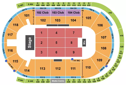 ENDSTAGE 5 Seating Map Seating Chart