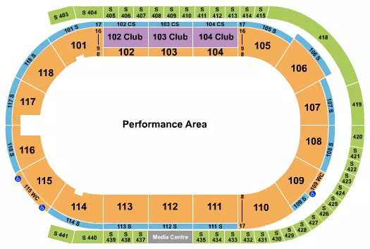 MONSTER TRUCKS Seating Map Seating Chart
