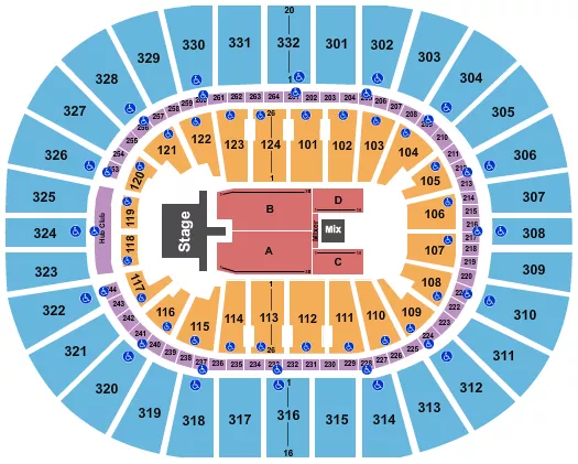 BRYAN ADAMS Seating Map Seating Chart