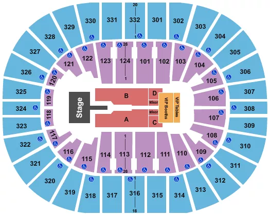 MARY J BLIGE Seating Map Seating Chart