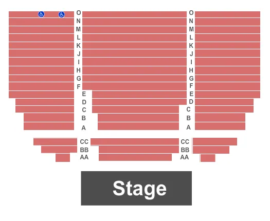 END STAGE Seating Map Seating Chart
