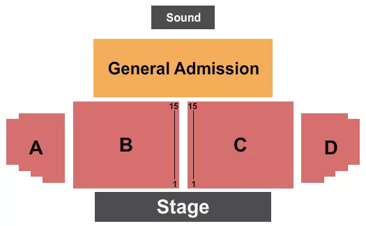 SNOQUALMIE CASINO BALLROOM ENDSTAGE GA 2 Seating Map Seating Chart