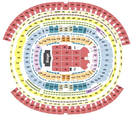 ENDSTAGE PIT Seating Map Seating Chart