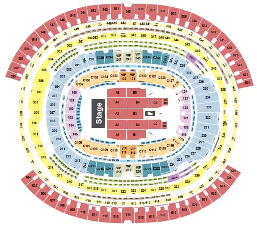 GEORGE STRAIT Seating Map Seating Chart