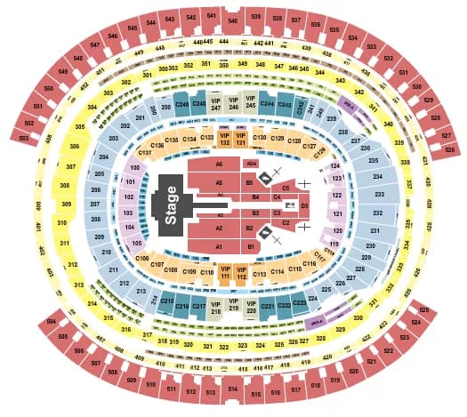 SHAKIRA Seating Map Seating Chart