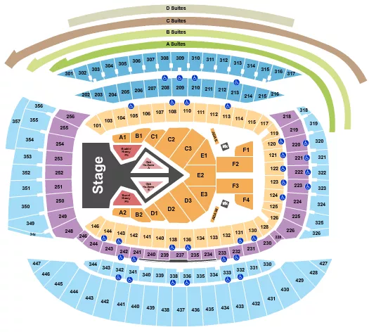 BEYONCE Seating Map Seating Chart