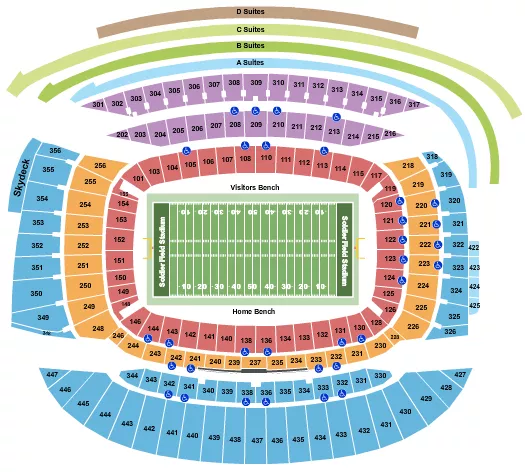 FOOTBALL Seating Map Seating Chart