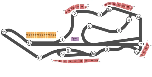 NASCAR Seating Map Seating Chart