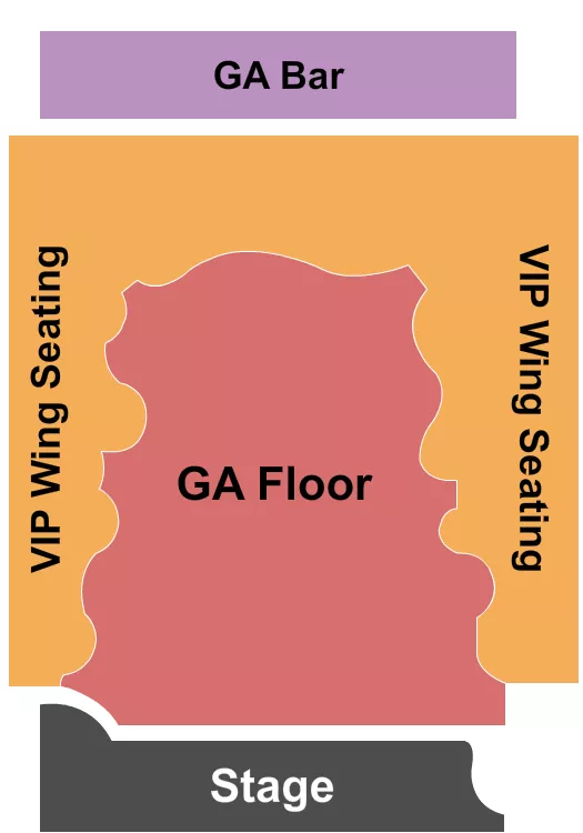 GA FLOOR VIP WING GA BAR Seating Map Seating Chart