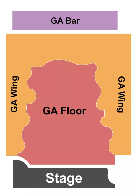 GA FLR GA WING BAR Seating Map Seating Chart