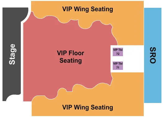GA VIP FLOOR VIP WING Seating Map Seating Chart