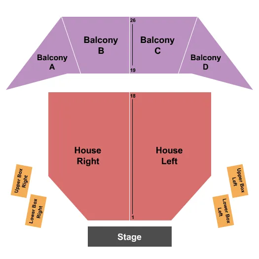 END STAGE Seating Map Seating Chart