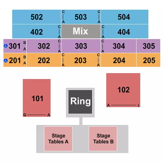 SOUND WAVES AT HARD ROCK HOTEL CASINO ATLANTIC CITY MMA Seating Map Seating Chart