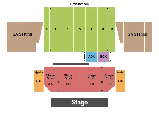 END STAGE Seating Map Seating Chart