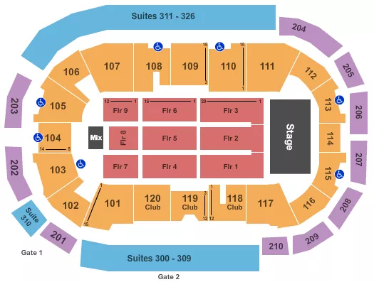 CONCERT Seating Map Seating Chart
