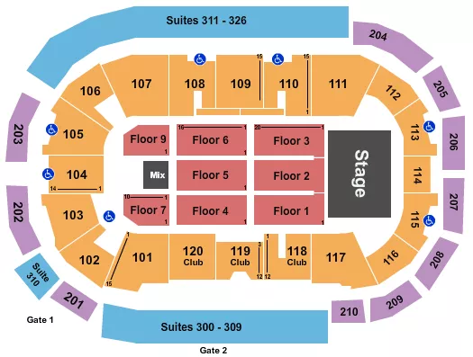 ENDSTAGE 4 Seating Map Seating Chart
